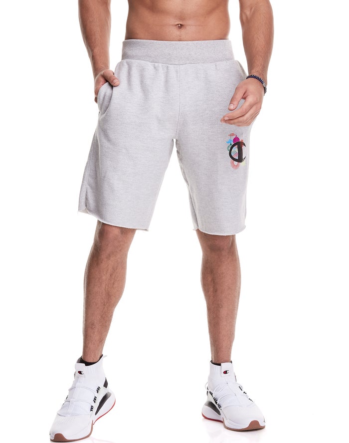 Champion Reverse Weave Cut-Off Lunar C With Lanterns Korte Broek Heren - Grijs - Belgie 8907TSPOX